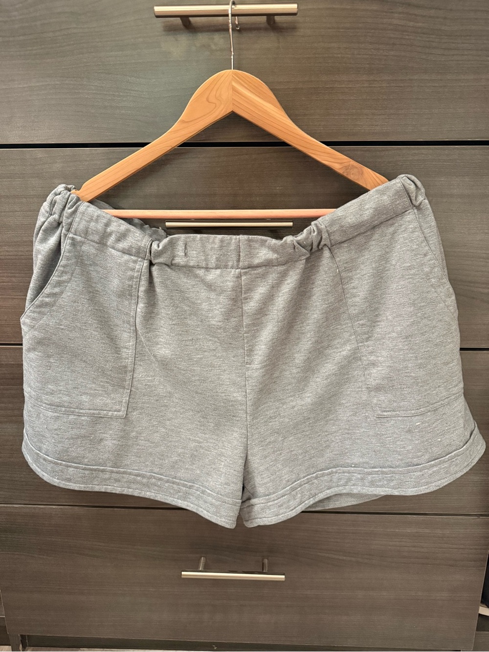 Gray Women's Knit Lounge Shorts